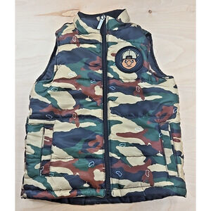 Trukfit Camo Puffer Vest Full Zip Grunge Youth Streetwear Y2K Size 3T